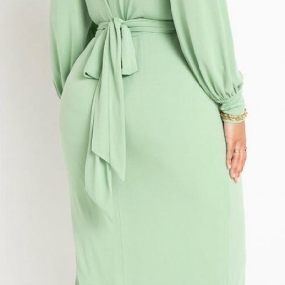 Eloquii Women's Cross Front Midi Dress Brand New w/ Tag Size 20. - Picture 2 of 11